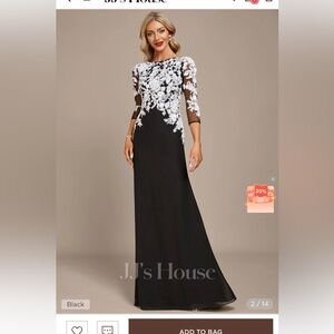 Sheath/Column Boat Neck Floor-Length Lace Chiffon Evening Dress #271455